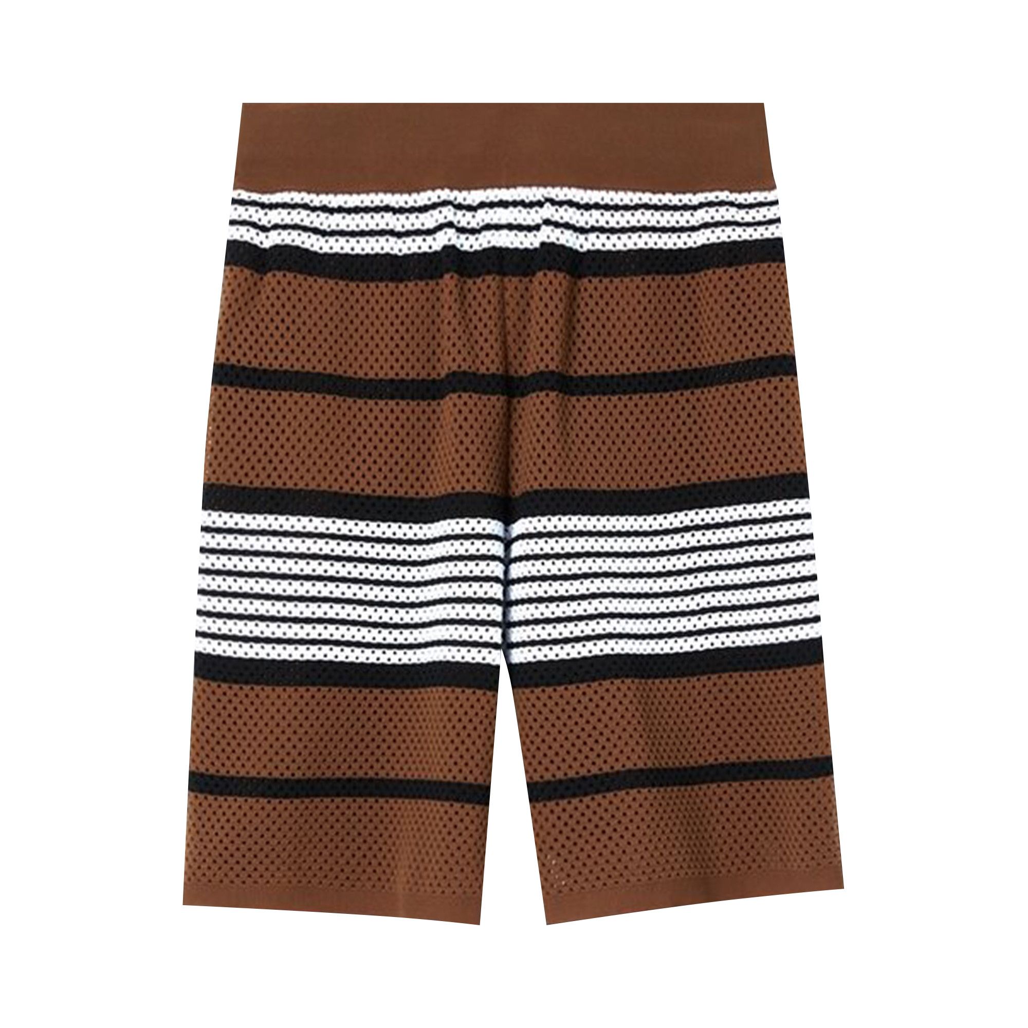 Buy Burberry Striped Shorts 'Dark Birch Brown' - 8067887 | GOAT