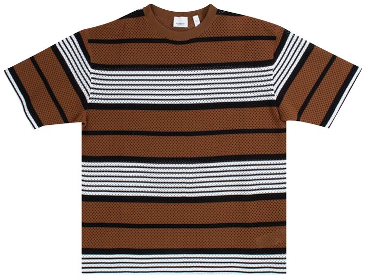 Burberry Short Sleeve Striped Shirt Dark Birch