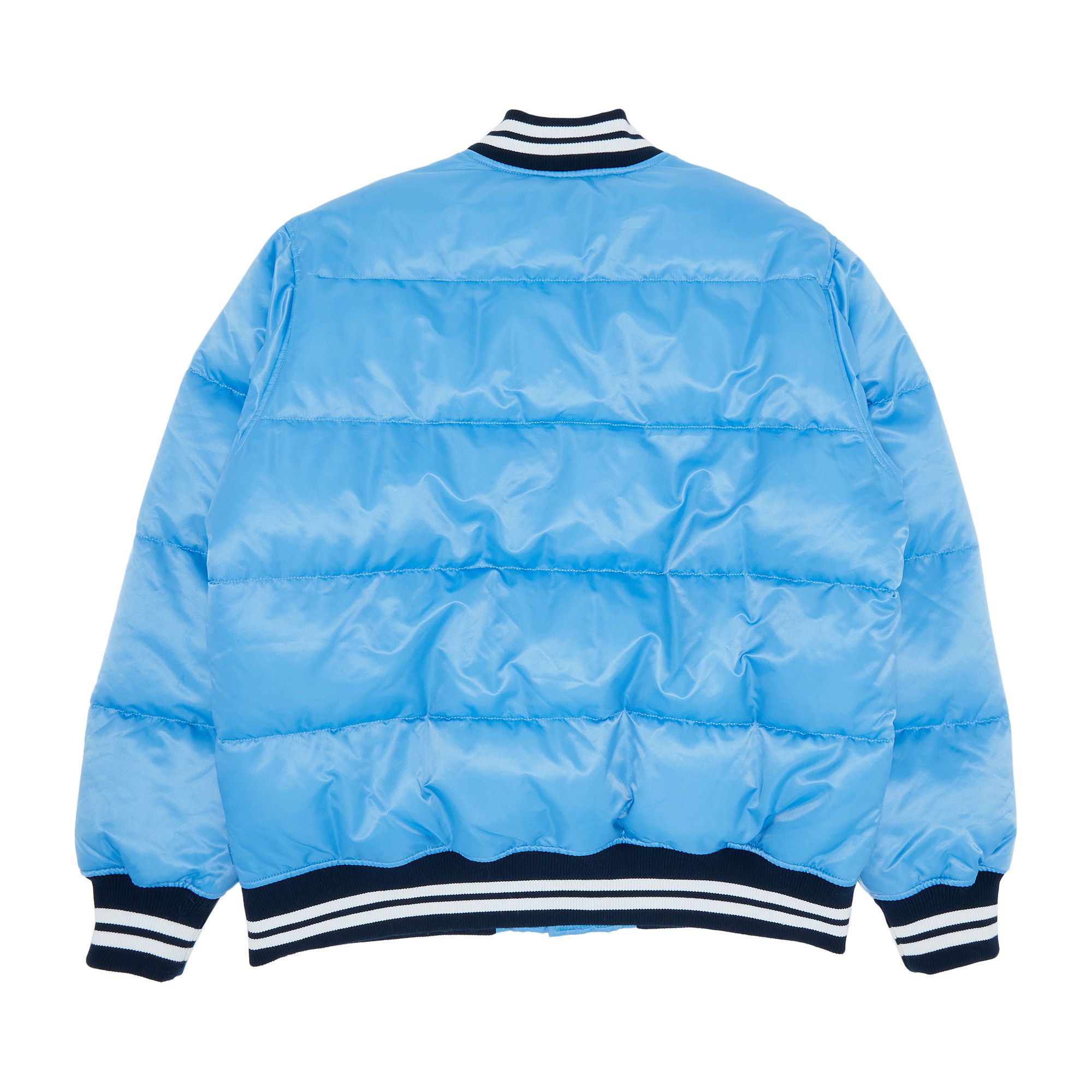 Supreme script varsity puffy jacket top