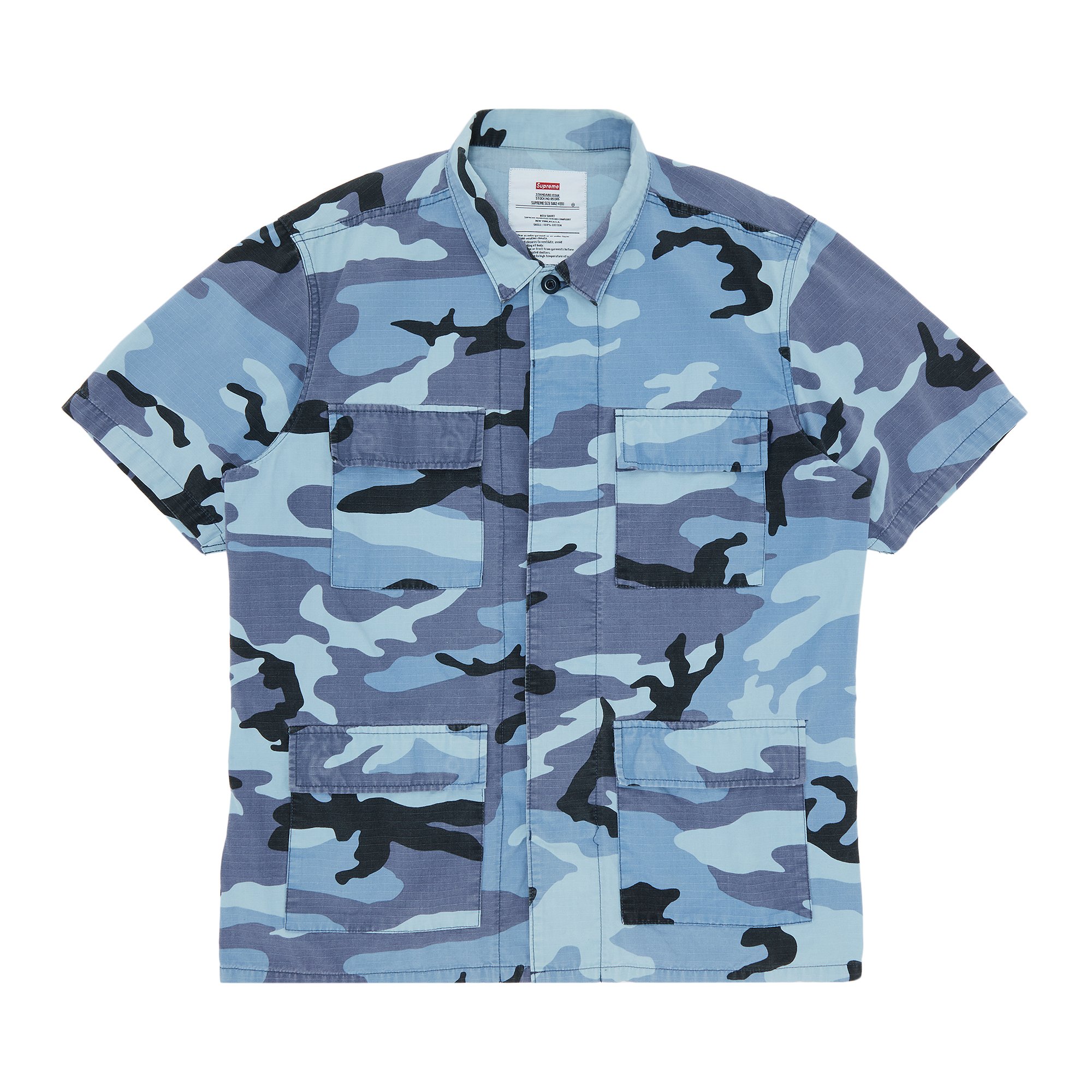 SUPREME RIPSTOP CAMO FIELD SHIRT FW2011 button up vintage 