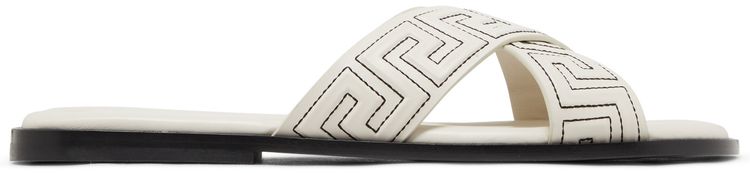 Versace Greca Sandal White