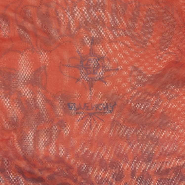 Givenchy Leopard Print Mesh Long Sleeve Shirt Ultra Purple From the Closet of Lexie Liu