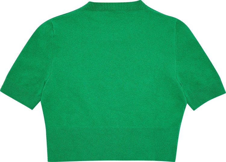 Miu Miu Boucle Crop Top Verde From the Closet of Lexie Liu