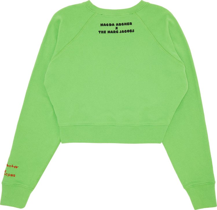 Marc Jacobs x Magda Archer Be Happy Be Lucky Sweatshirt Green From the Closet of Lexie Liu