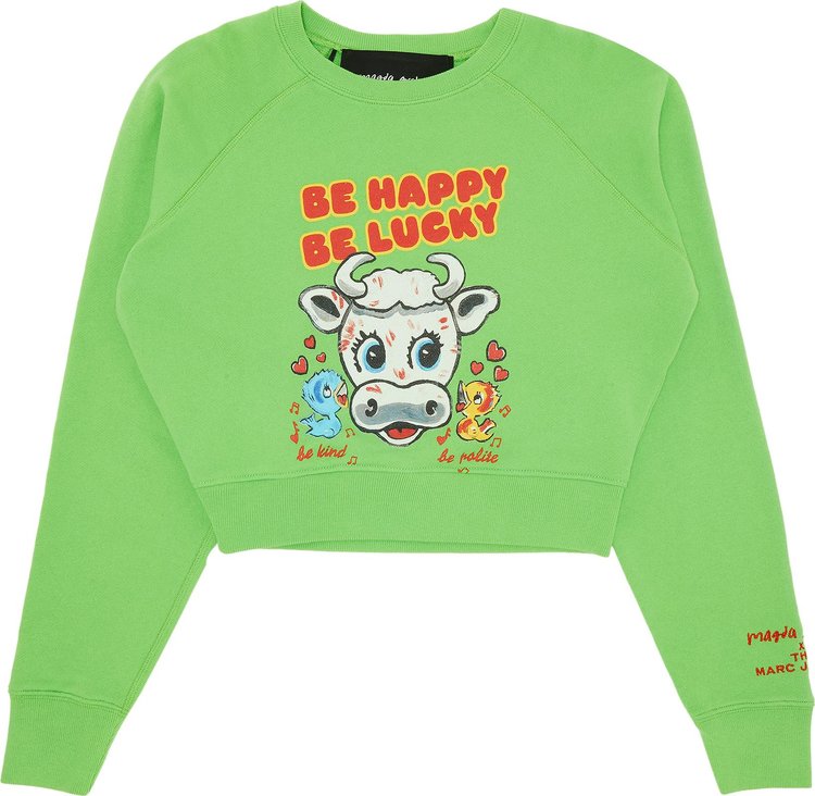 Marc Jacobs x Magda Archer Be Happy Be Lucky Sweatshirt 'Green', From the Closet of Lexie Liu