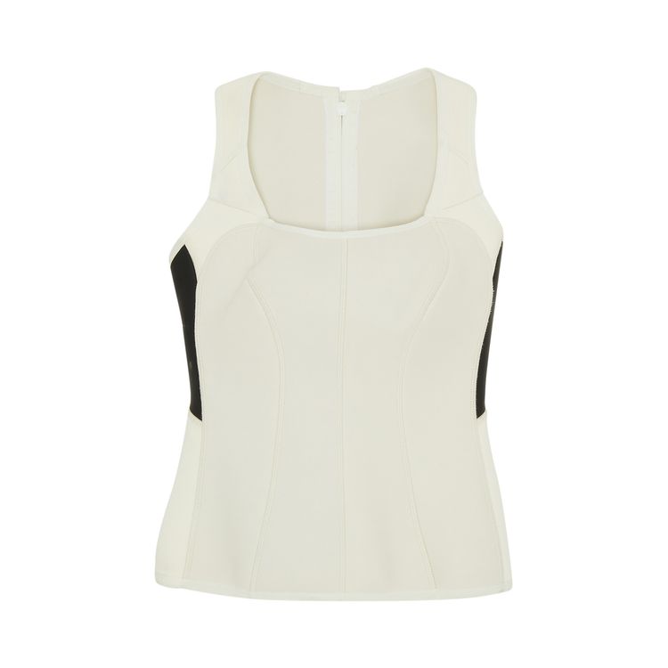 Marine Serre Corset Top White From the Closet of Lexie Liu