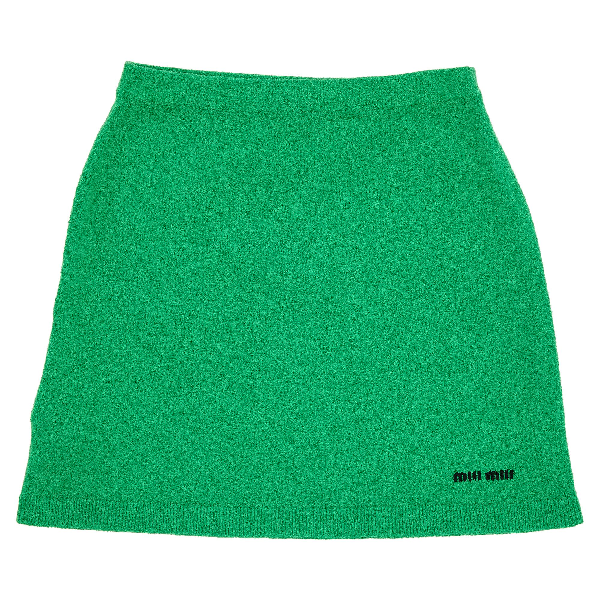 スカート MIUMIU Green Skirt Miu Miu Nylon Miniskirt in Green | Lyst