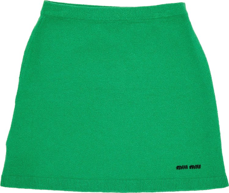 Miu Miu Boucle Mini Skirt 'Verde', From the Closet of Lexie Liu