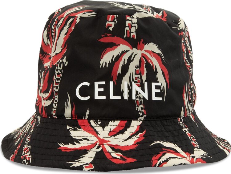 CELINE Printed Bucket Hat 'Black/Ecru/Red'