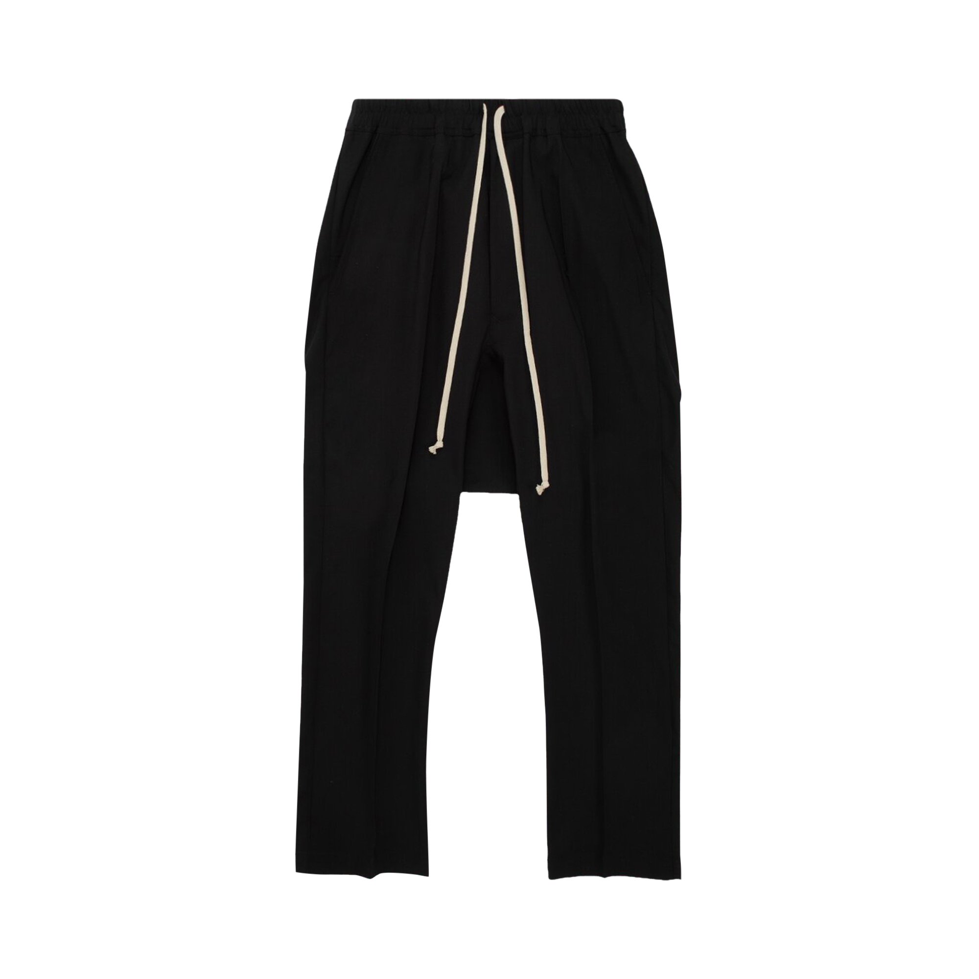 Buy Rick Owens Drawstring Cropped Pants 'Black' - RU01C4380 WL 09