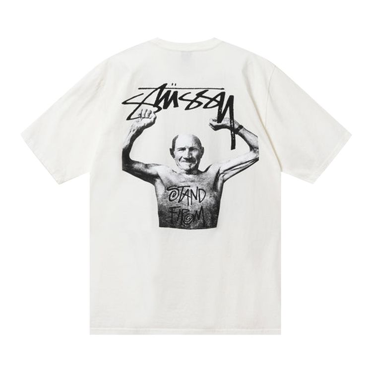Stussy x Martine Rose Stand Firm Pigment Dyed Tee White