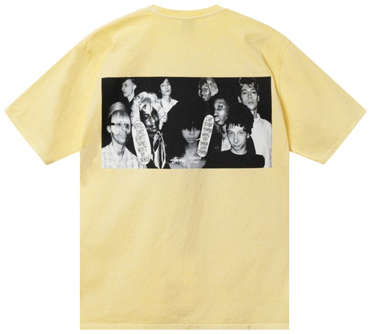 Stussy x Martine Rose Collage Pigment Dyed Tee Lemon