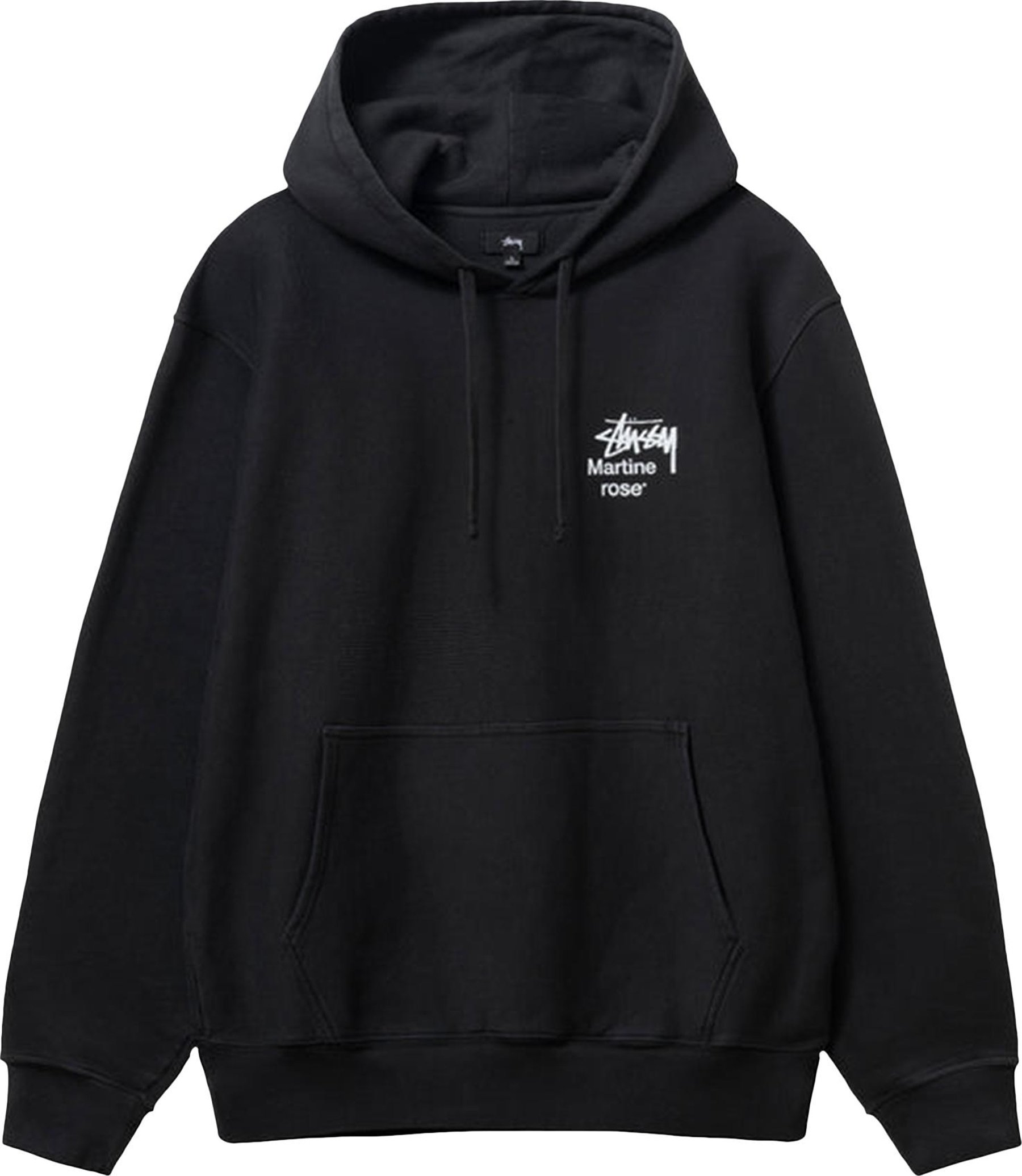 Stussy x Martine Rose Collage Pigment Dyed Hoodie 'Black' | GOAT