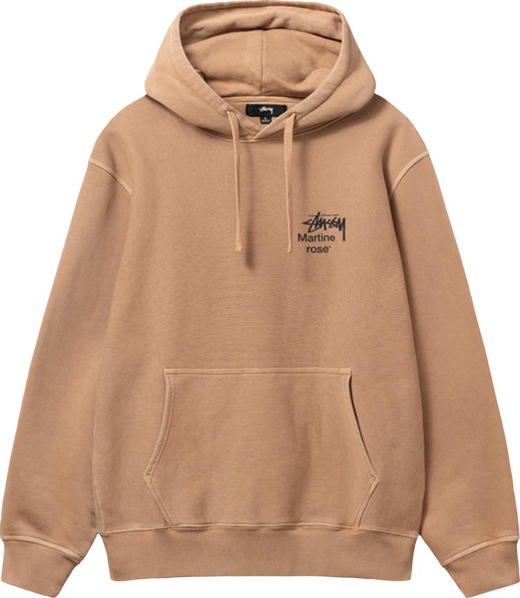 Stussy x Martine Rose Collage Pigment Dyed Hoodie 'Mocha'