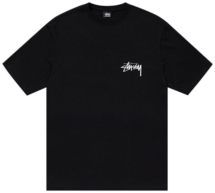 Stussy Gold Lion Tee Black