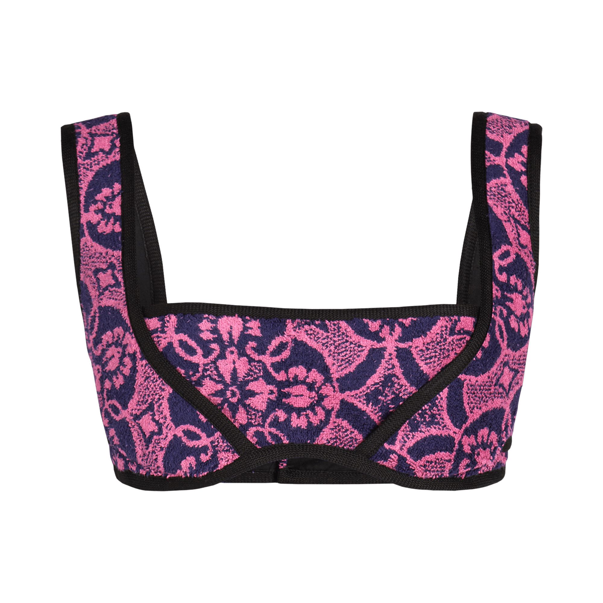 Buy Marine Serre Oriental Towels Brassiere 'Oriental Fuschia