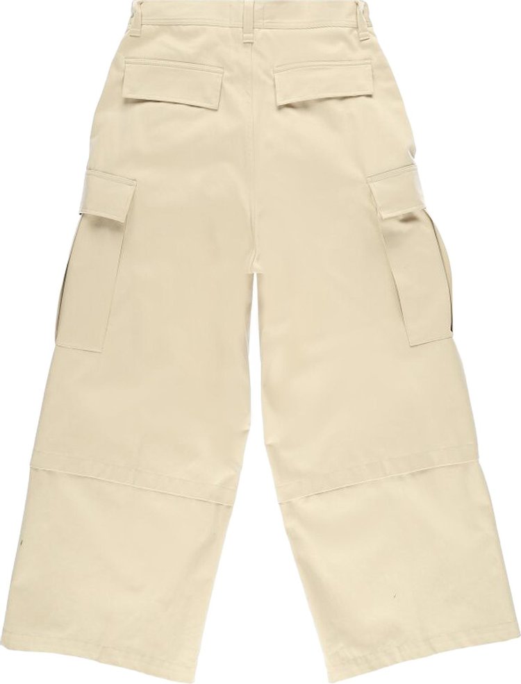 Ami Wide Cargo Pants Beige