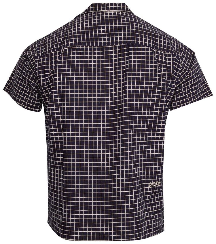 Bode Midnight Grid Short Sleeve Shirt Midnight