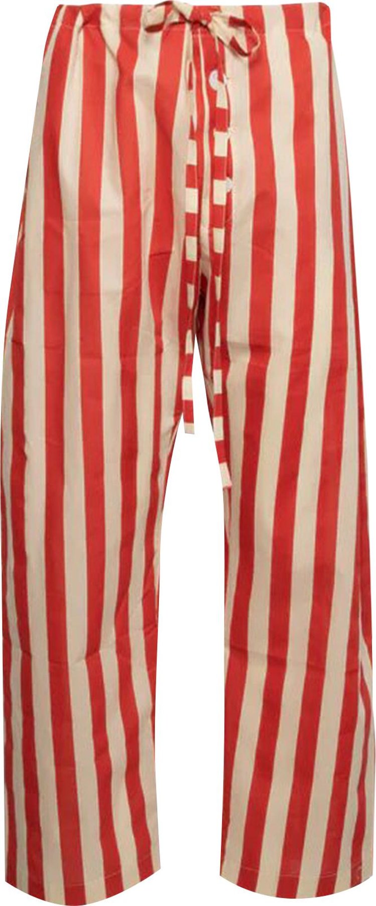 Bode Valance Stripe Pajama Pant RedWhite