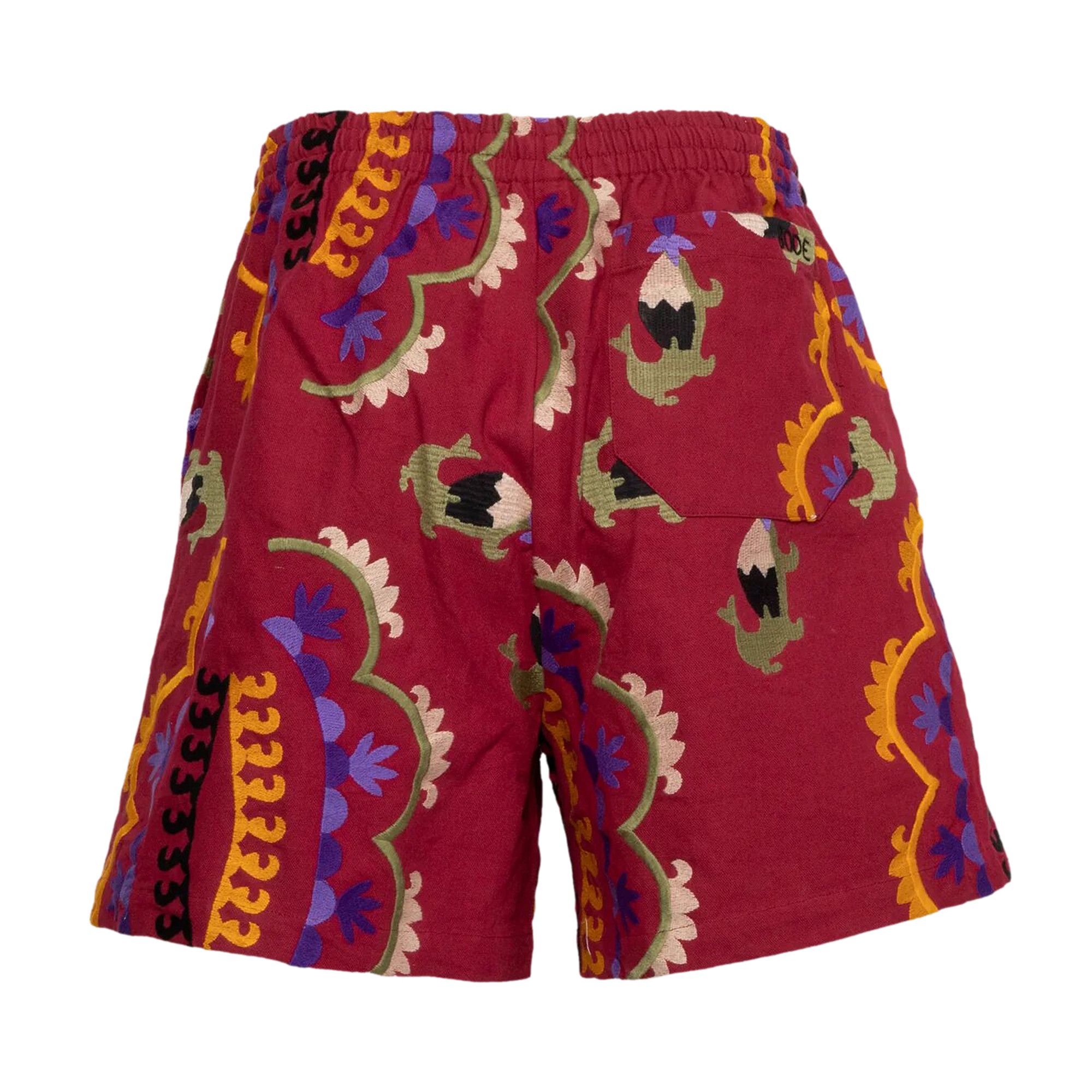 【5％OFF】 Bode Buy Suzani Multicolor 'Maroon Short Embroidery パンツ
