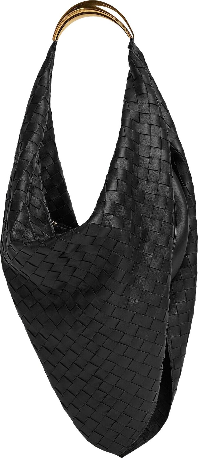 Bottega Veneta Foulard Metal Top Handle Bag 'Black/Medium Brass'