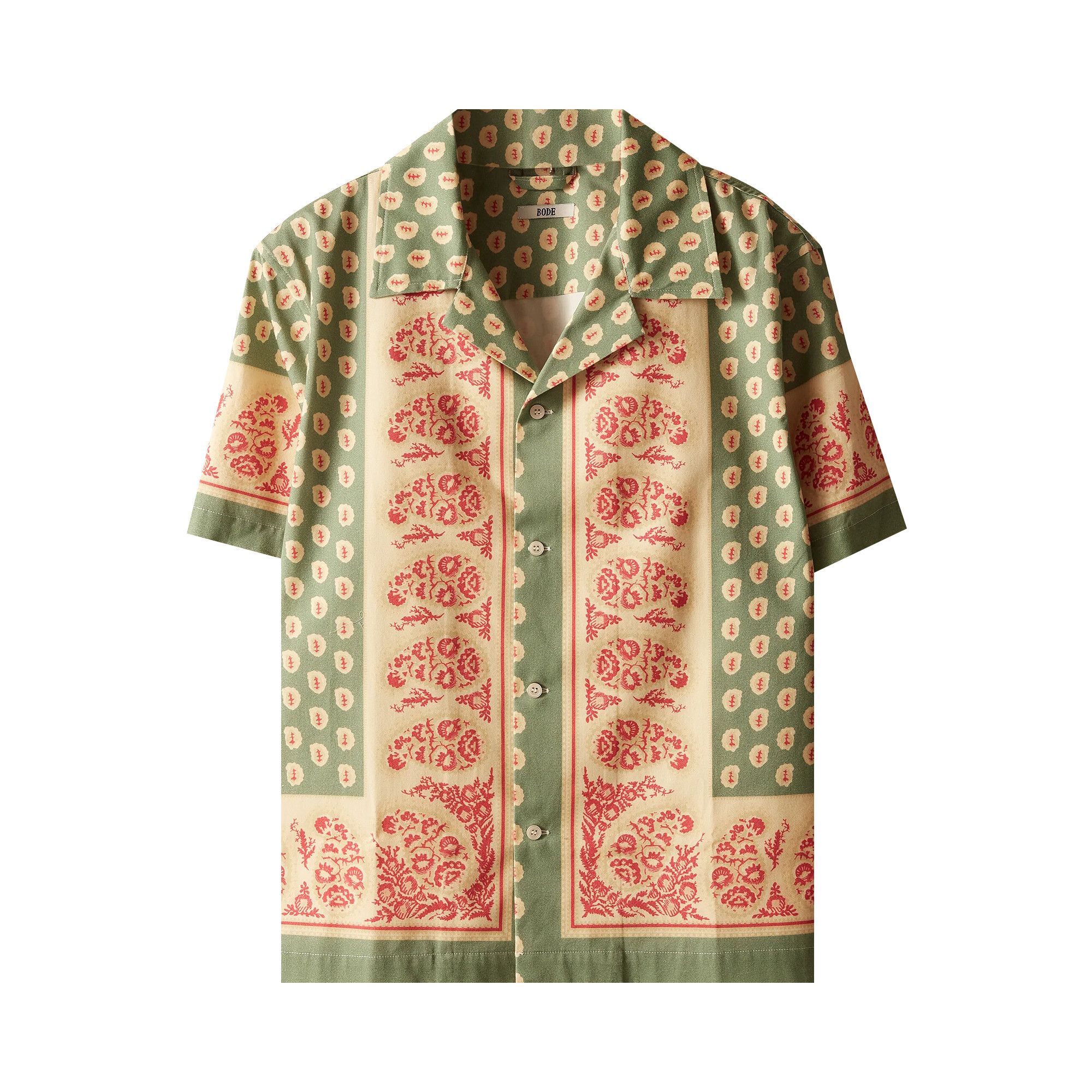 Buy Bode Paisley Frame Long-Sleeve Shirt 'Teal Multicolor