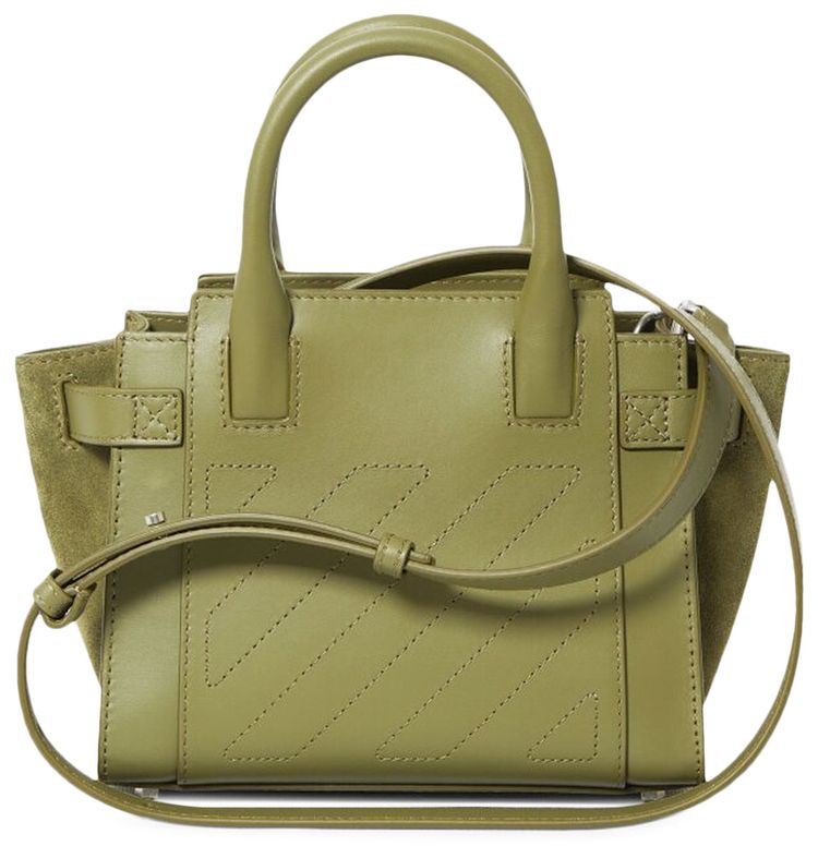 Off White Small City Tote Bag Military