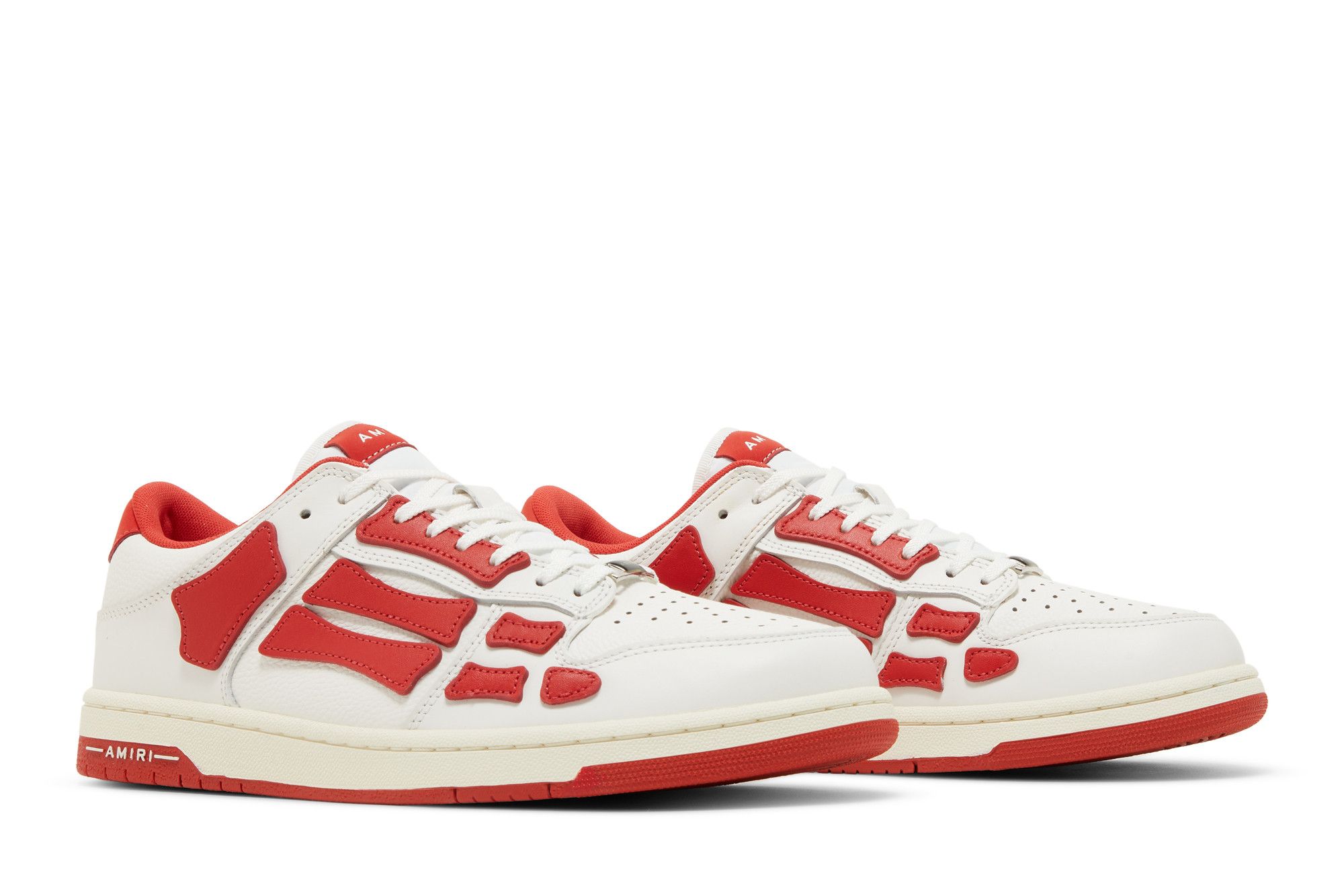 Buy Amiri Skel Top Low 'White Red' - MFS003 124 | GOAT