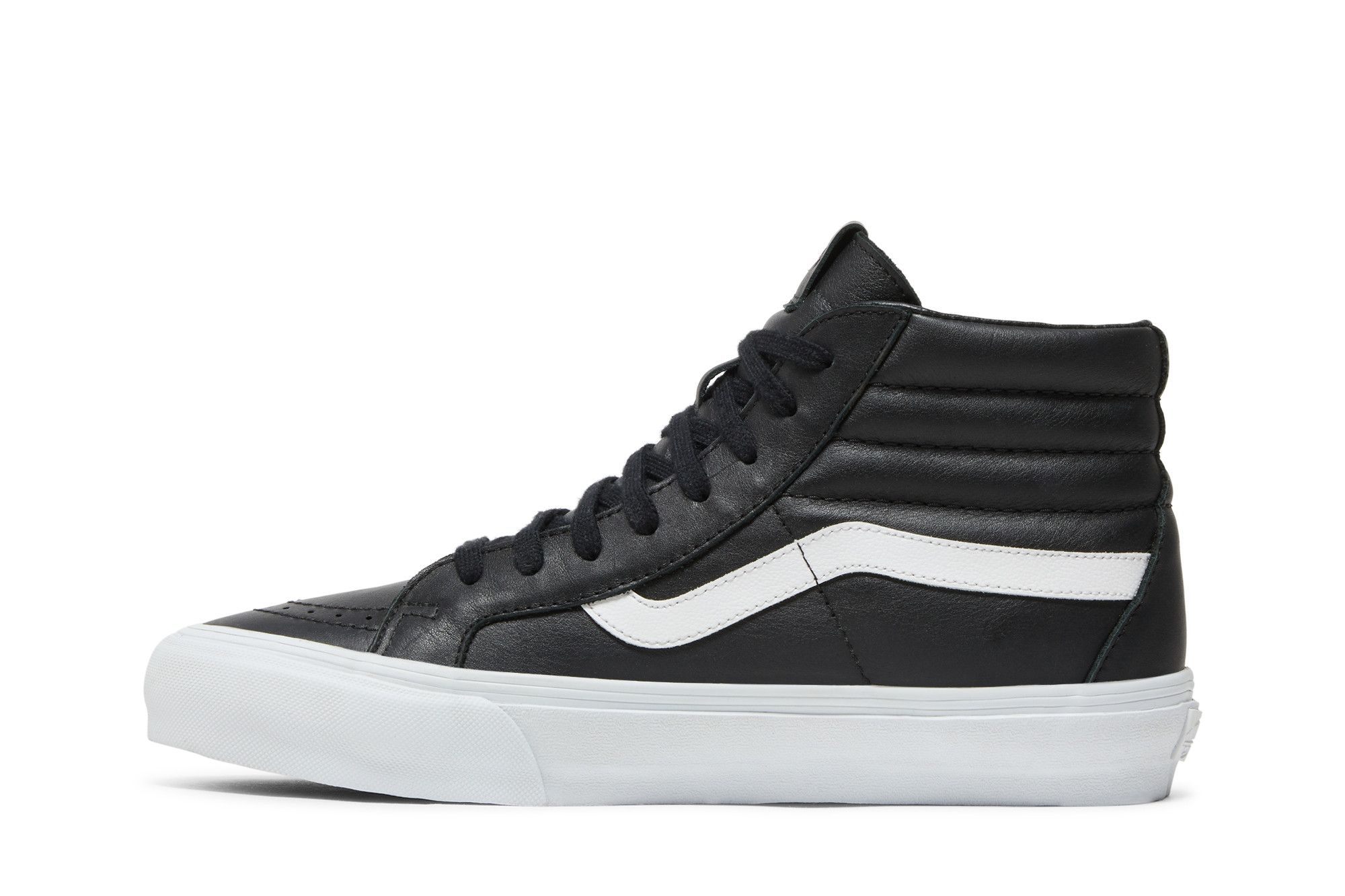 Vans sk8 hi leather black on sale