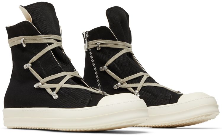 Rick Owens DRKSHDW Strobe Cotton Denim Hexa High Black Milk