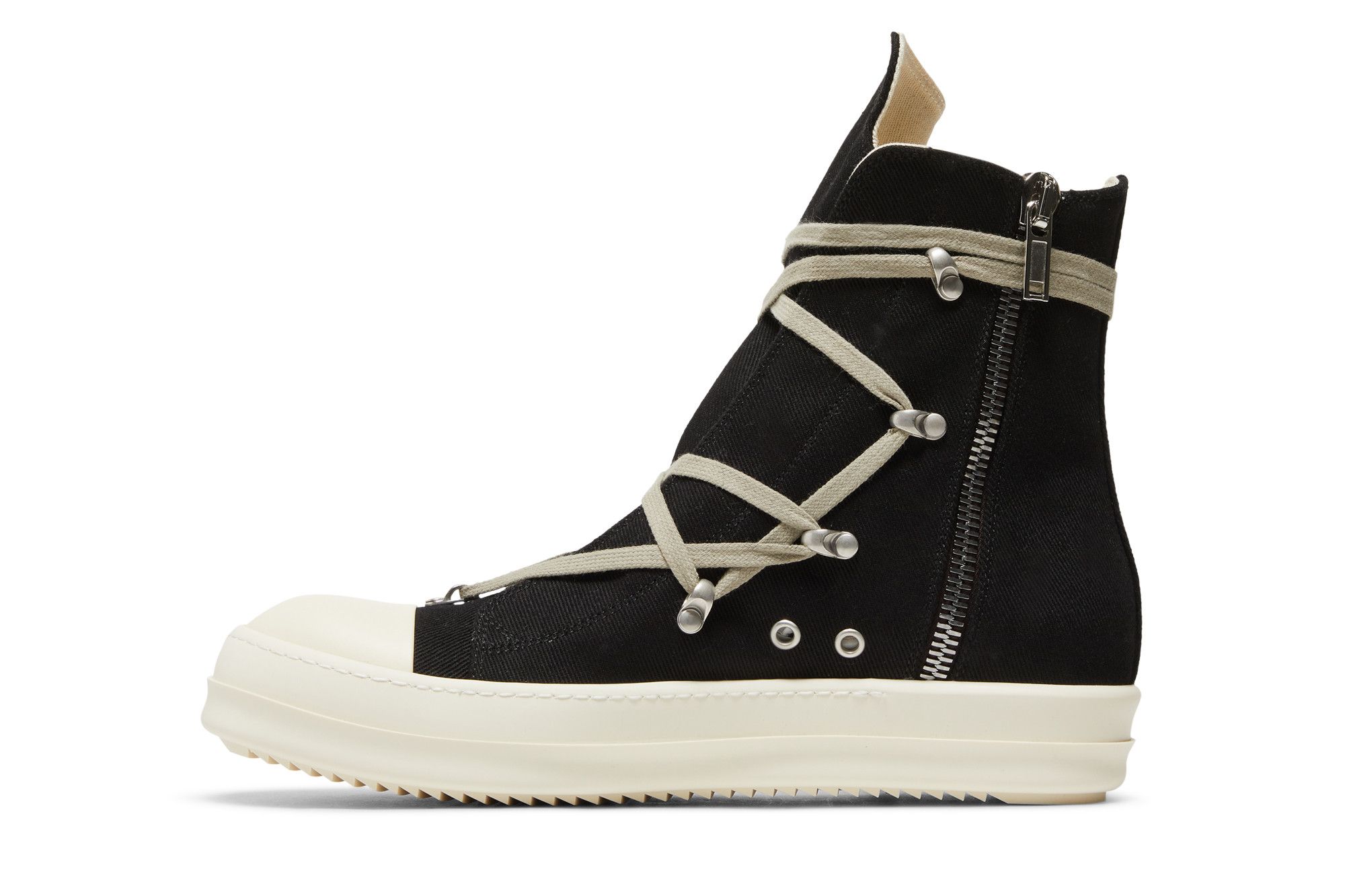 Buy Rick Owens DRKSHDW Strobe Cotton Denim Hexa High 'Black