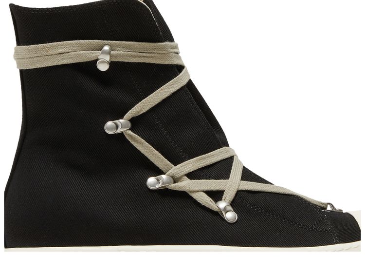 Rick Owens DRKSHDW Strobe Cotton Denim Hexa High Black Milk