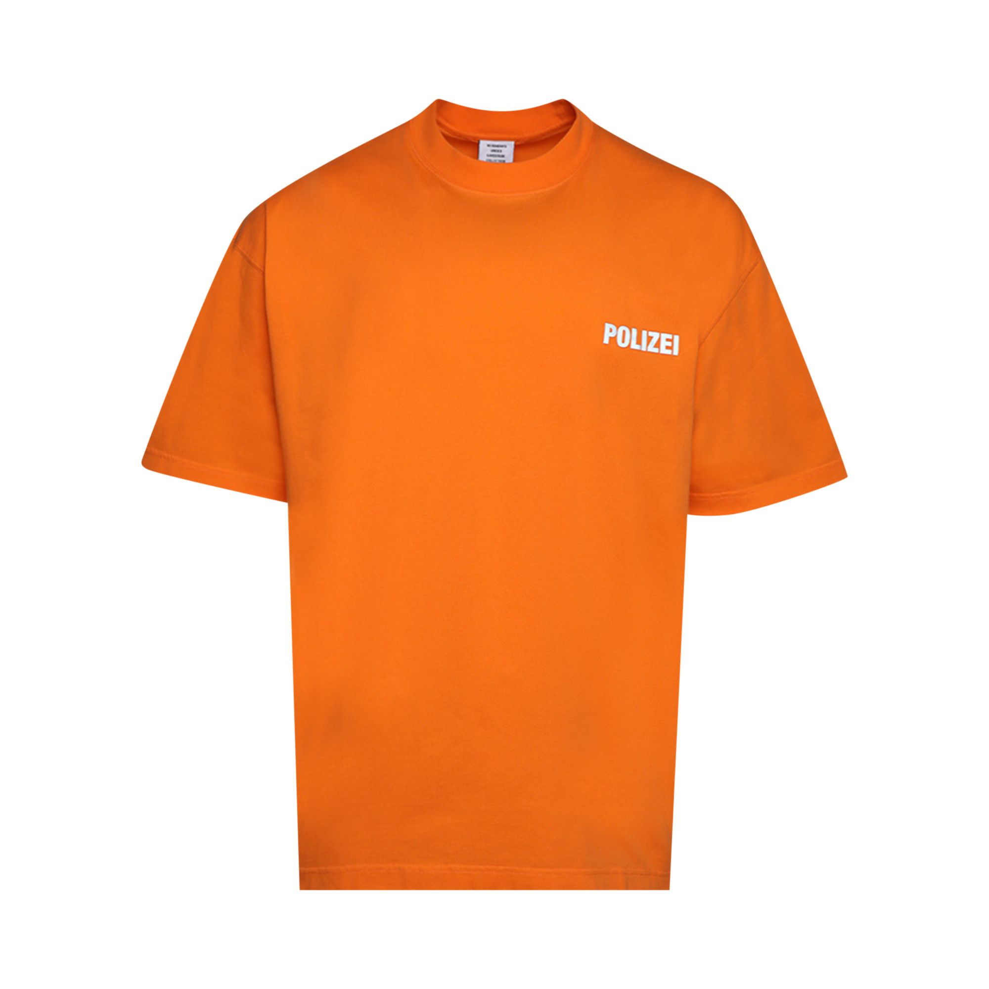 Buy Vetements Polizei T Shirt Orange UE63TR451O ORAN GOAT