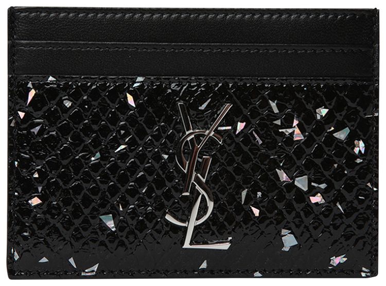 Saint Laurent Cassandre Card Case NeroArgento