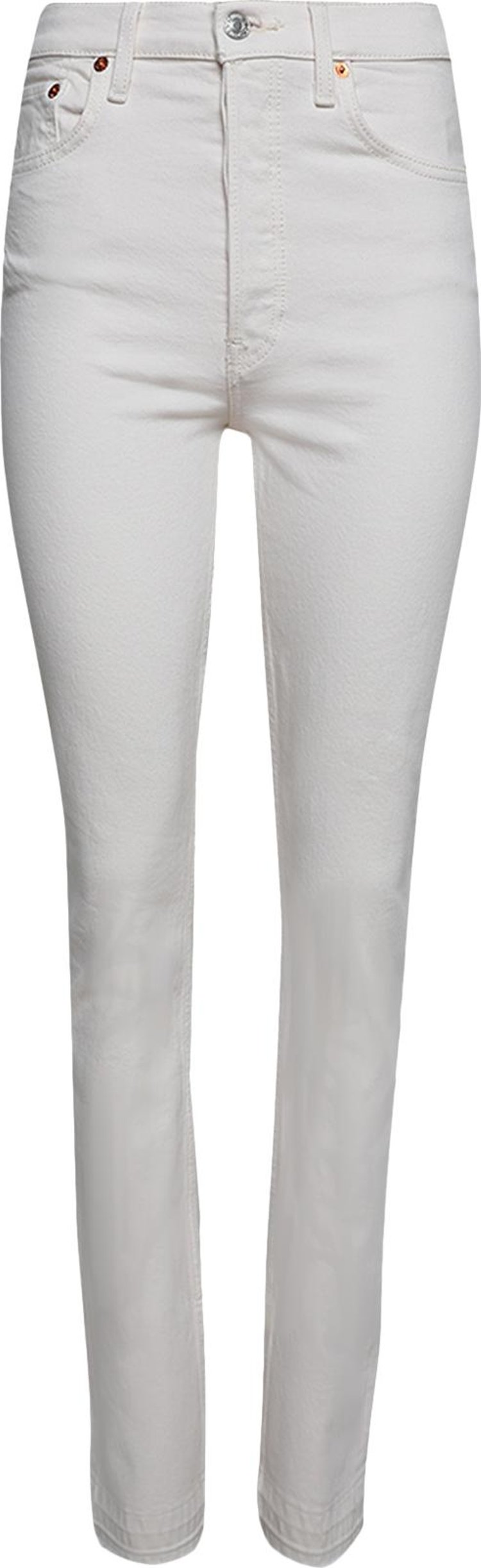 RE/DONE 70s High Rise Skinny Boot 'Vintage White'