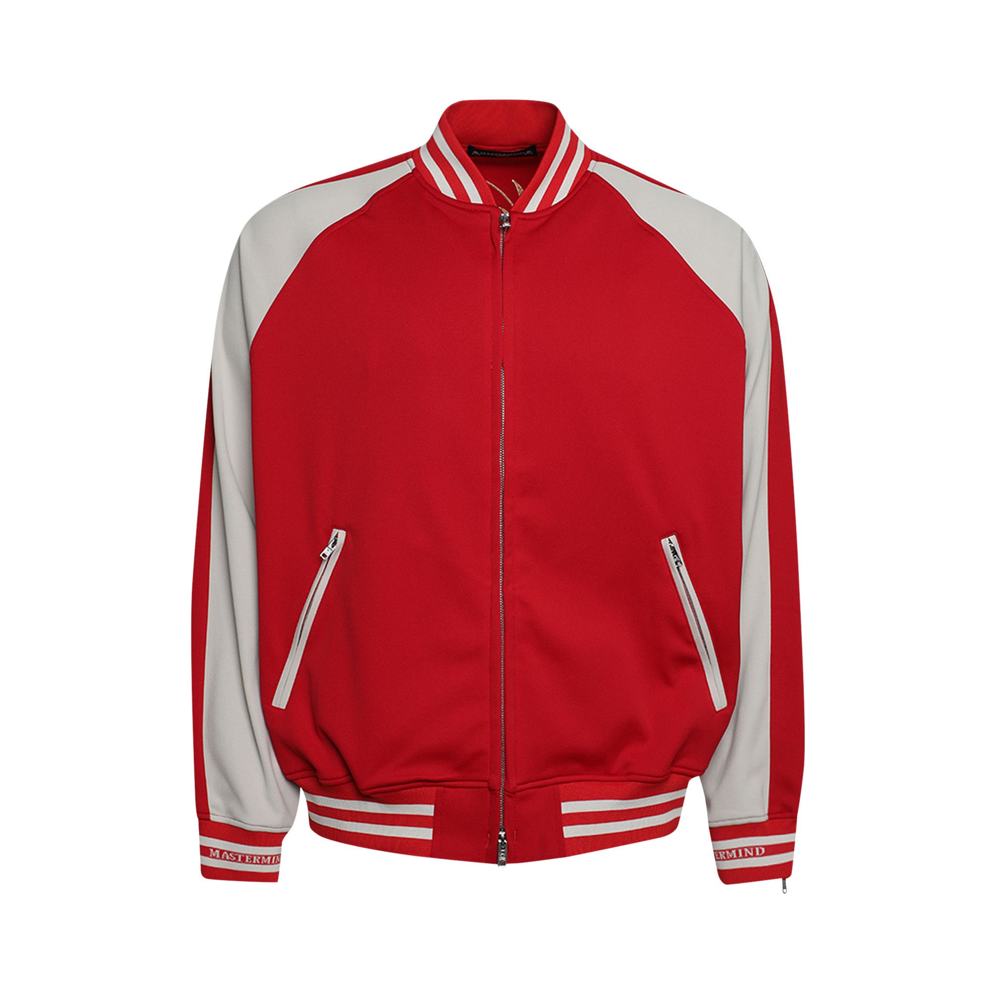 Buy Mastermind World Shoulder Line Track Jacket Red Greige