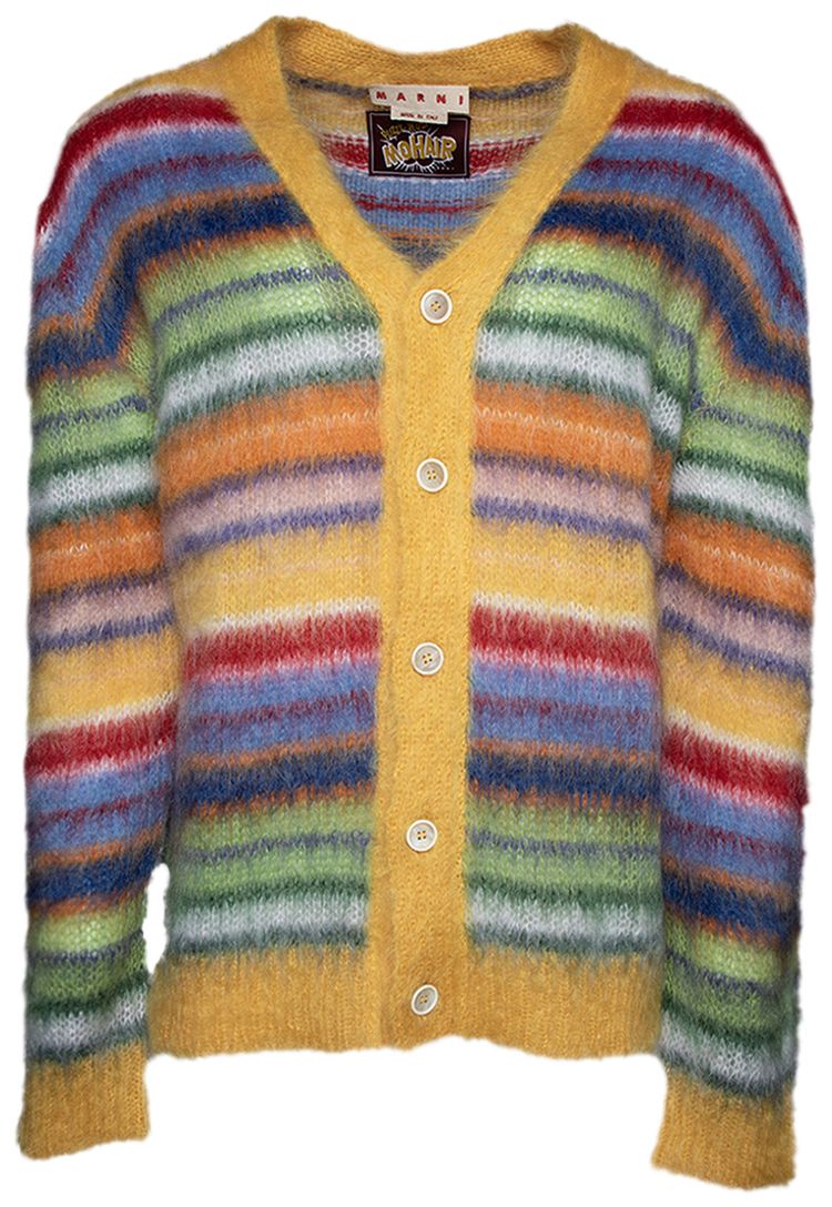 Marni V Neck Long Sleeve Cardigan Multicolor