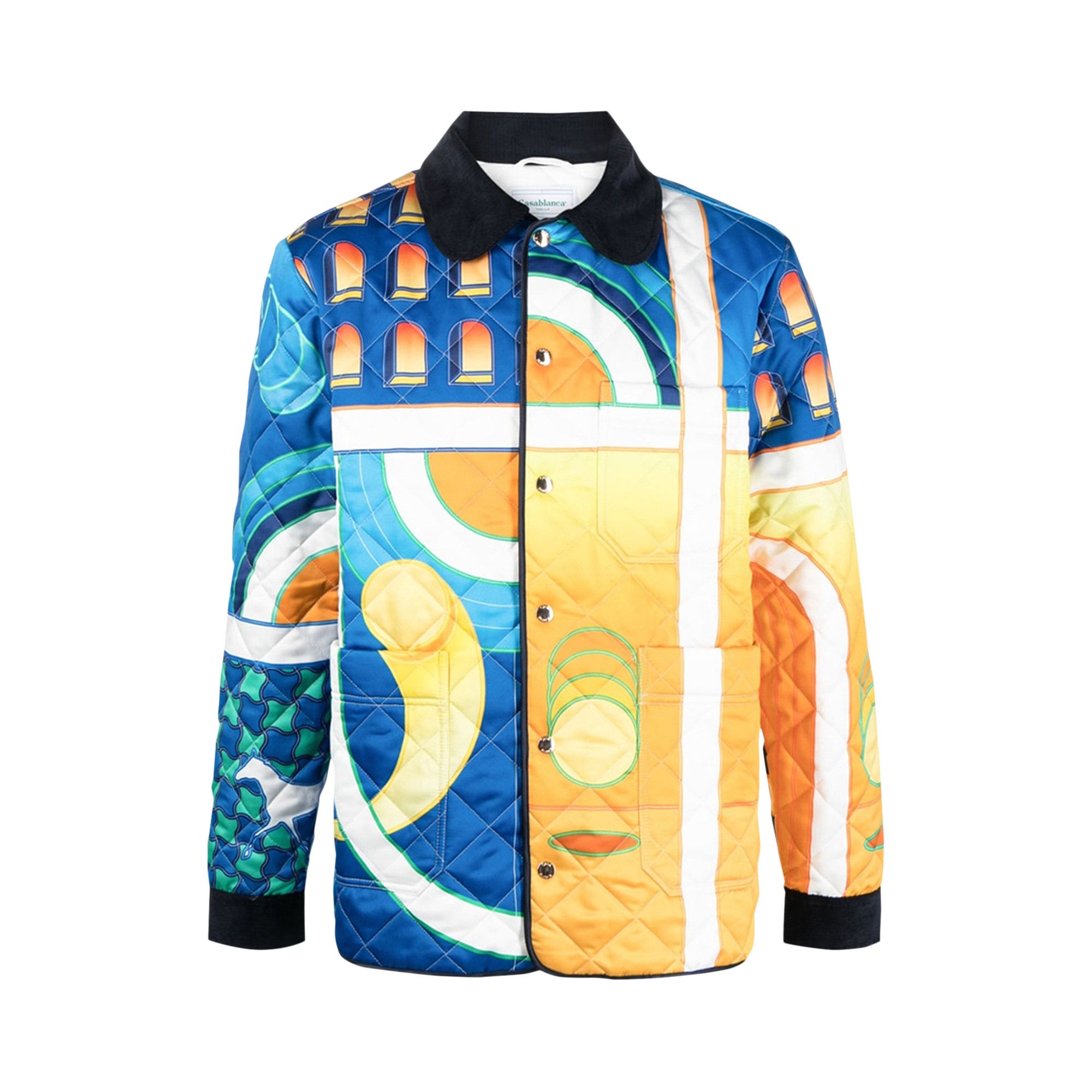 Buy Casablanca Printed And Quilted Hunting Jacket 'Paysage' - MS23