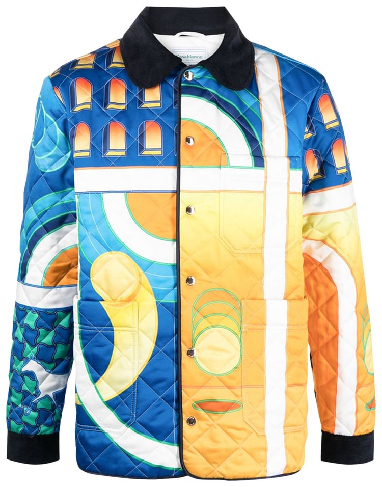Casablanca Printed And Quilted Hunting Jacket Paysage