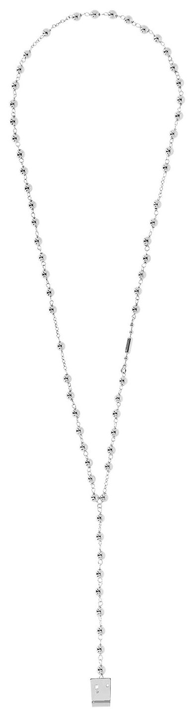 1017 ALYX 9SM Rosary Charm Necklace Silver