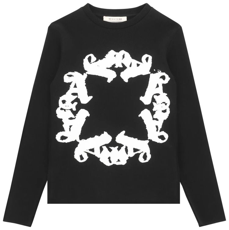 1017 ALYX 9SM Front Logo Knit Crewneck Black