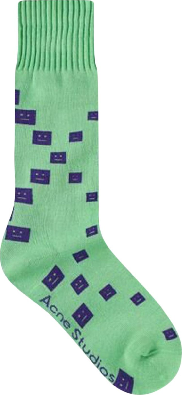 Acne Studios Face Logo Socks 'Jade Green'