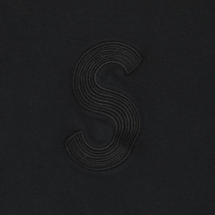 Supreme Overdyed S Logo Hooded Sweatshirt Black