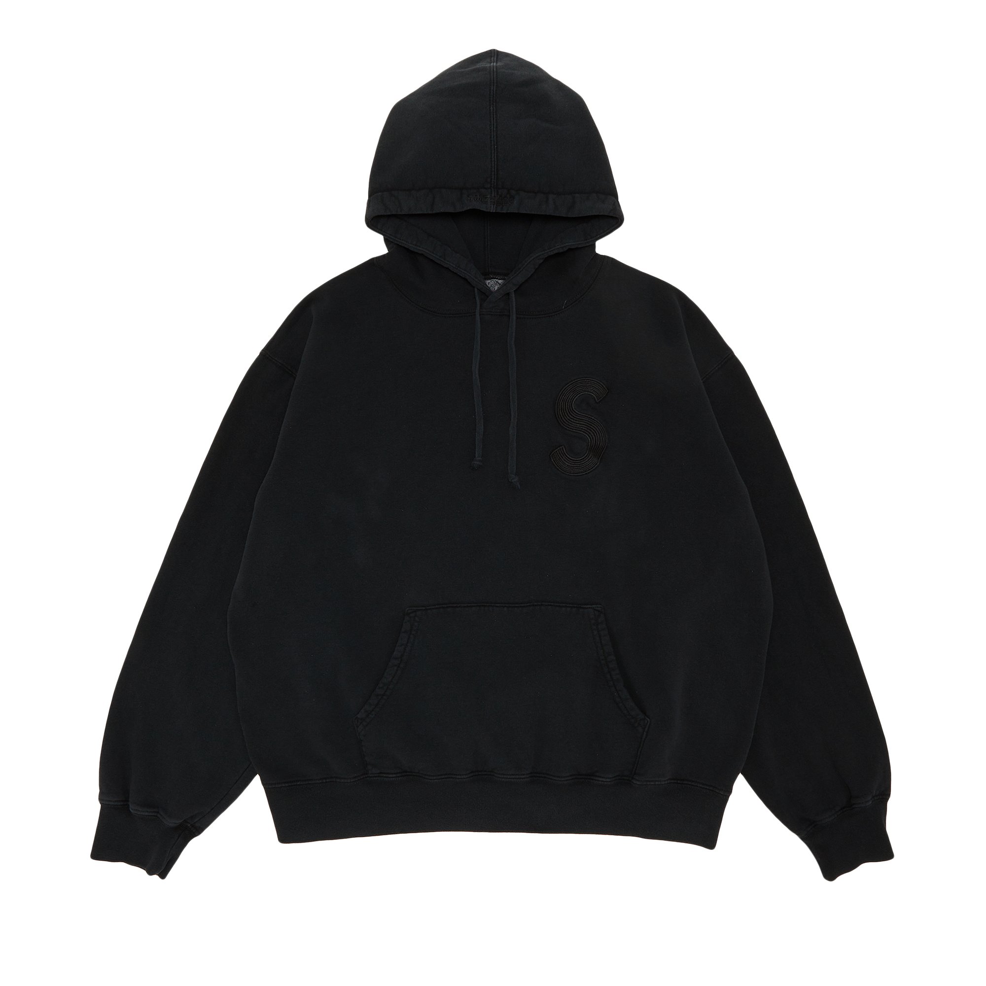 Supreme Overdyed S Logo Hooded Sweatshirt 'Black'