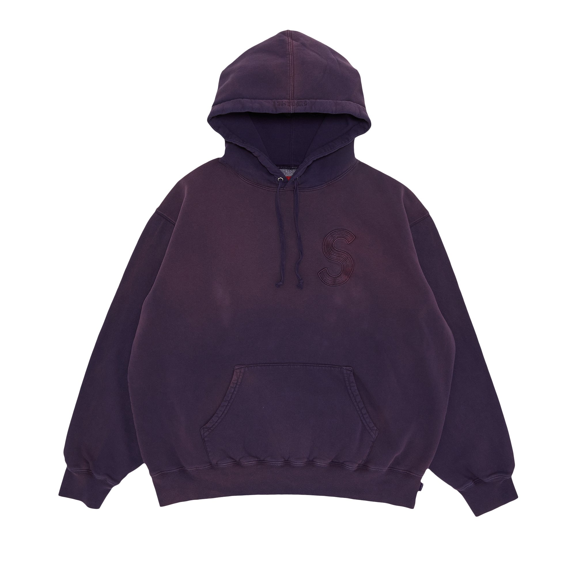 Supreme Overdyed S Logo Hooded Sweatshirt 'Purple'