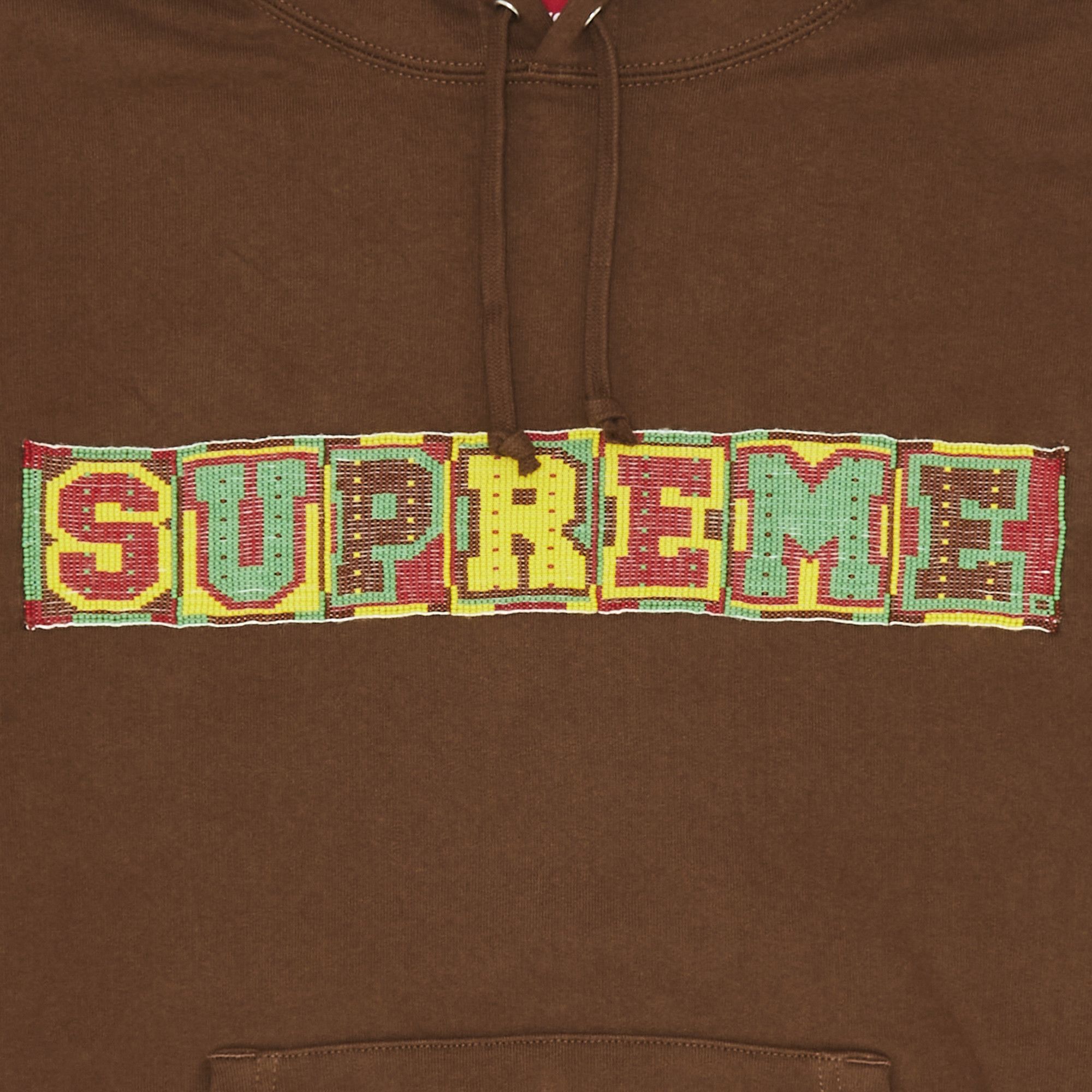 Buy Supreme Beaded Hooded Sweatshirt 'Brown' - SS23SW60 BROWN | GOAT