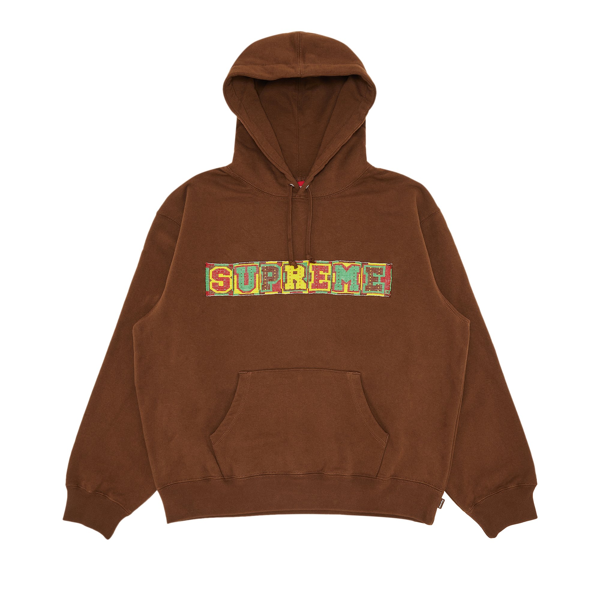 Buy Supreme Beaded Hooded Sweatshirt 'Brown' - SS23SW60 BROWN