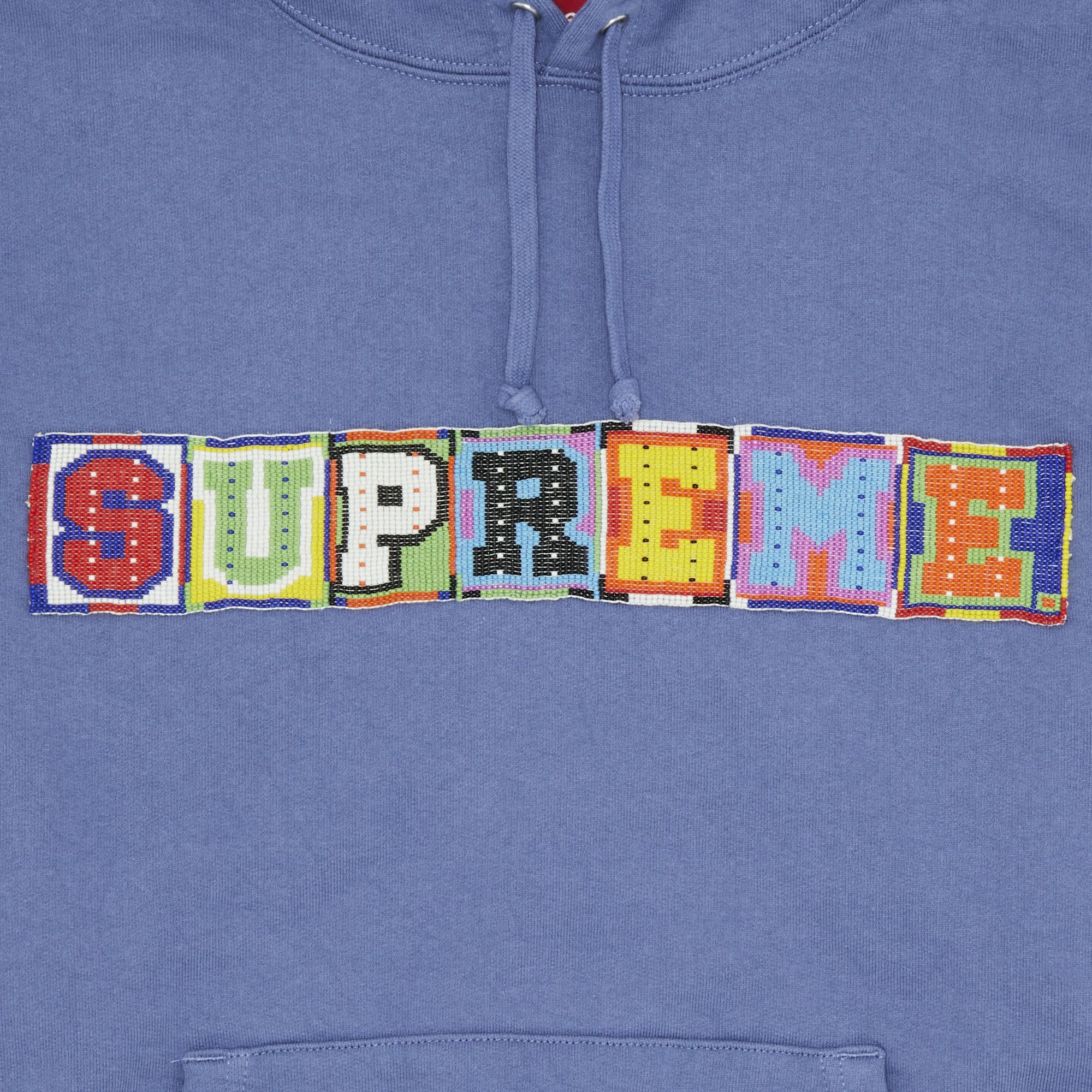 Size xl Supreme Beaded Hooded Sweatshirt 'Light Purple'