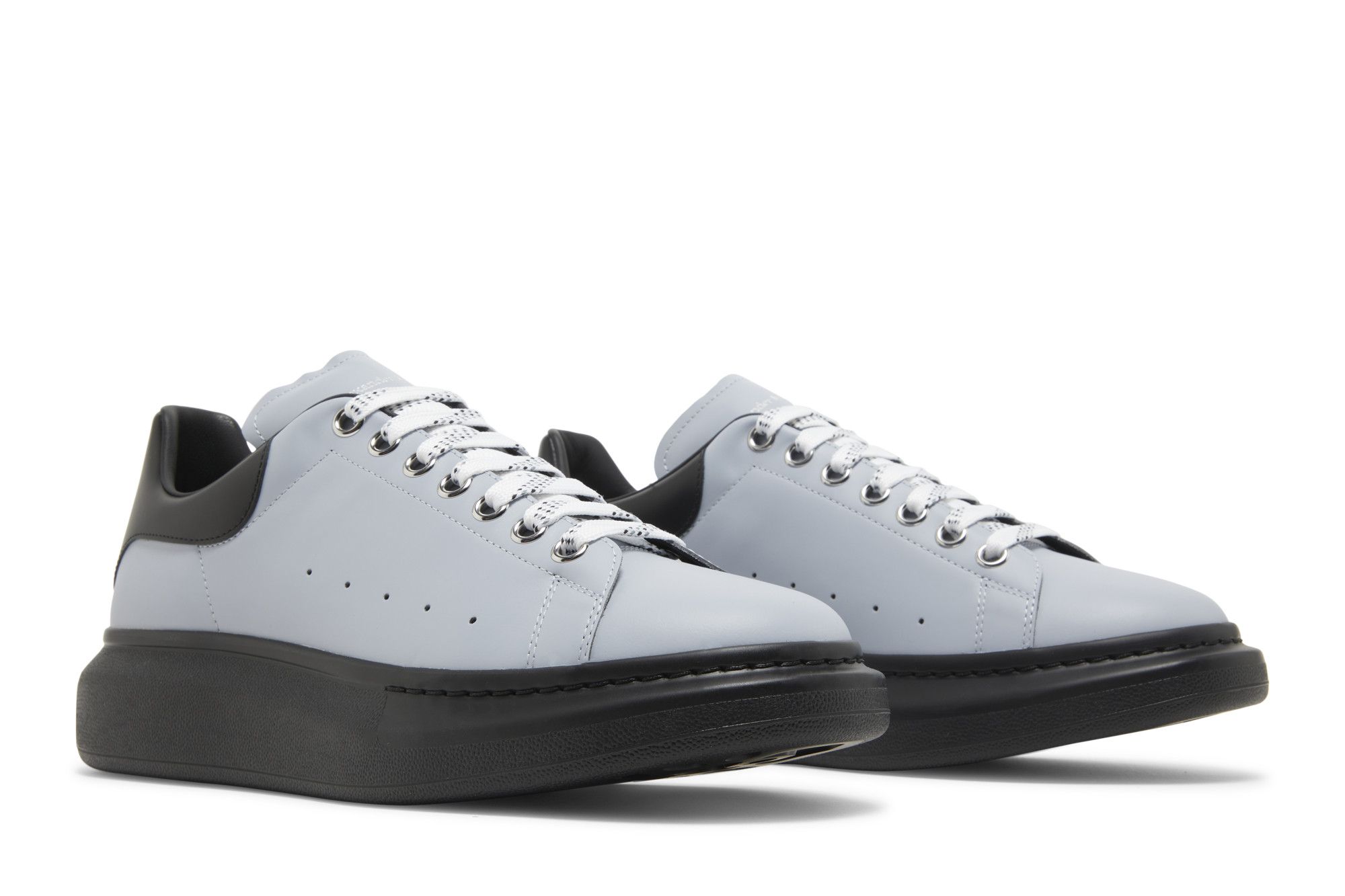 Size 7.0 Alexander McQueen Oversized Sneaker 'Light Blue Black'
