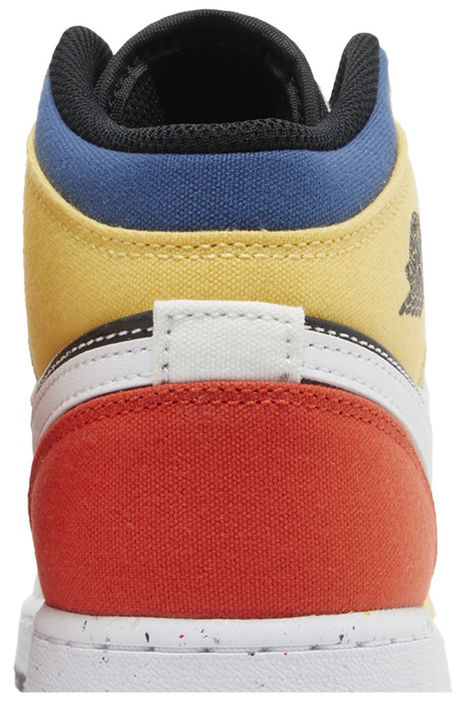 Air Jordan 1 Mid SE GS Multi Color Canvas